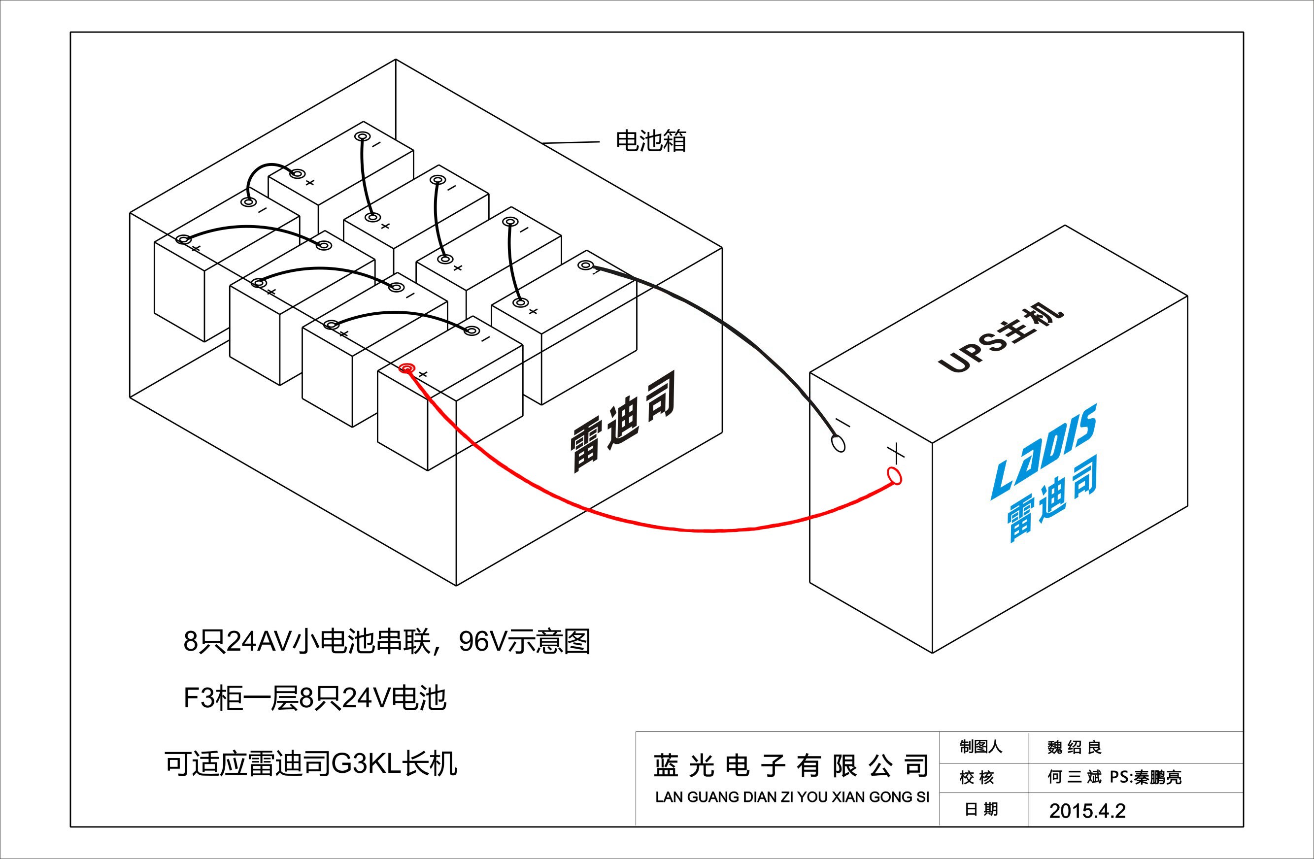 简明ups电源示意图及外接电池机接线示意图 - 电池